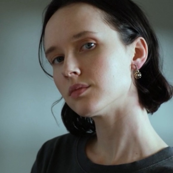 ALEXIS BITTAR • NEW  Gold Silver Sculpted Georgian Star Sun Pearl Drop Earrings - Picture 10 of 15